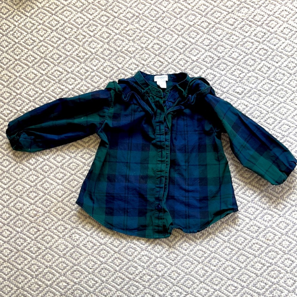 J.Crew Crewcut Girls Size 2 Ruffled Top